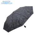 Mercado de Euro de lujo de moda de alta calidad Euro hombre raya Cannetille Impreso paraguas de lluvia de Rusia paraguas para hombre plegable